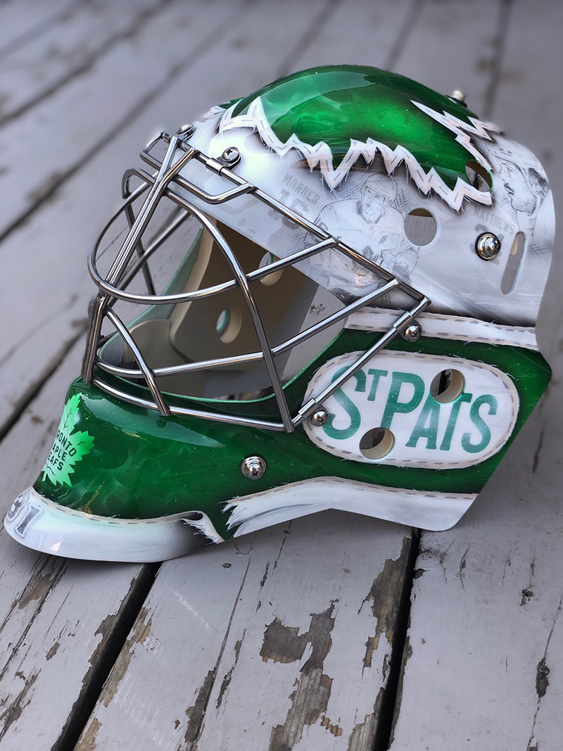 Andersen Toronto St. Pats replica mask sketch left