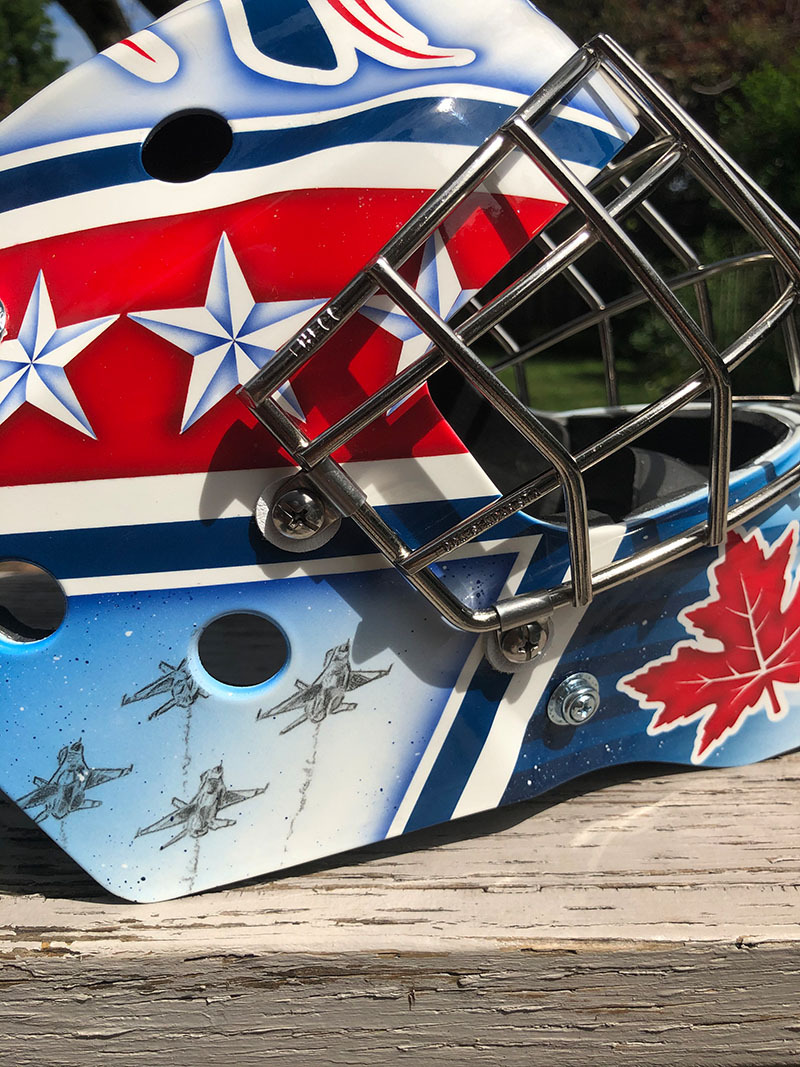 Bancroft Jets mask sketch detail right