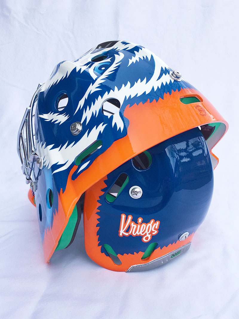 Cujo Edmonton Oilers custom mask backplate