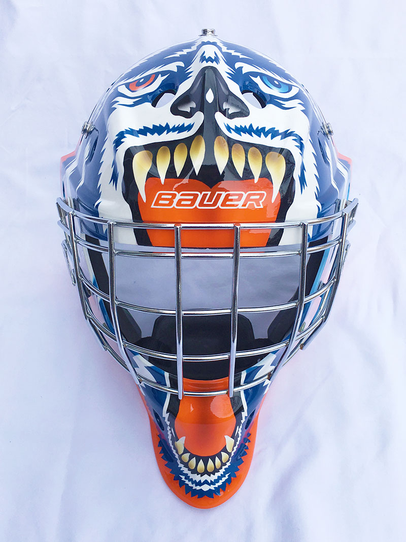 Cujo Edmonton Oilers custom mask front