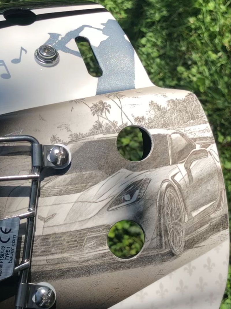 Fleur-de-lis mask Corvette sketch